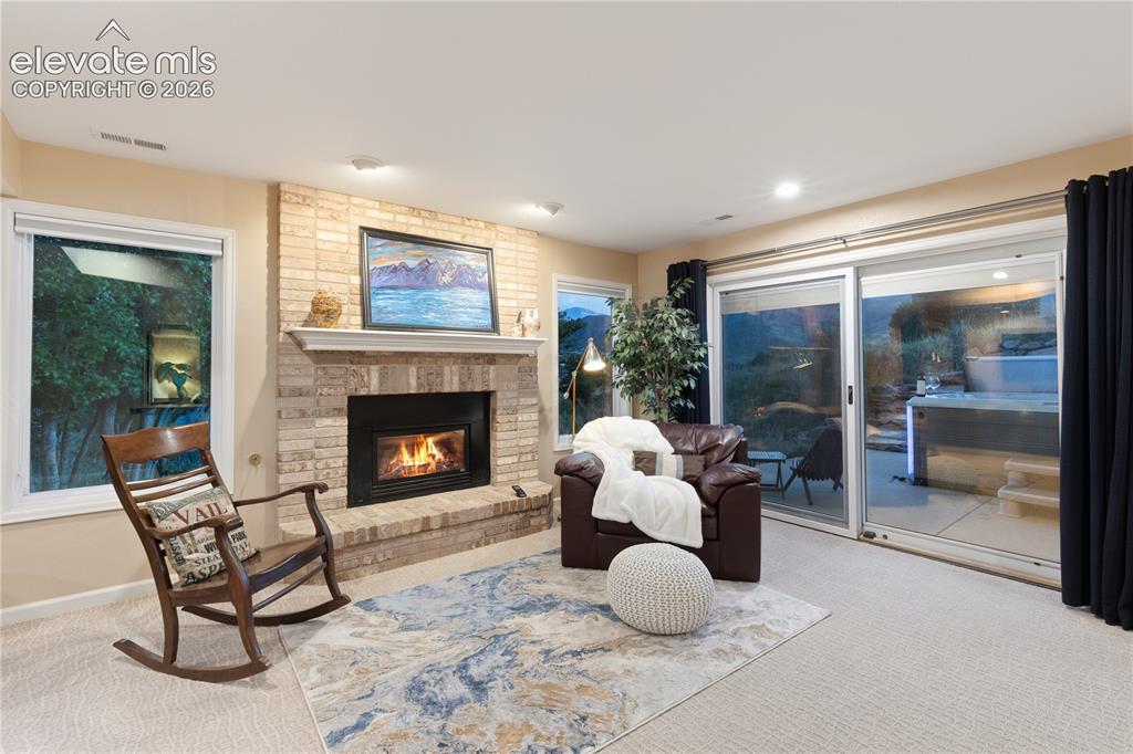 Image 41 of 50: Gas Fireplace for Cool Colorado Evenings!