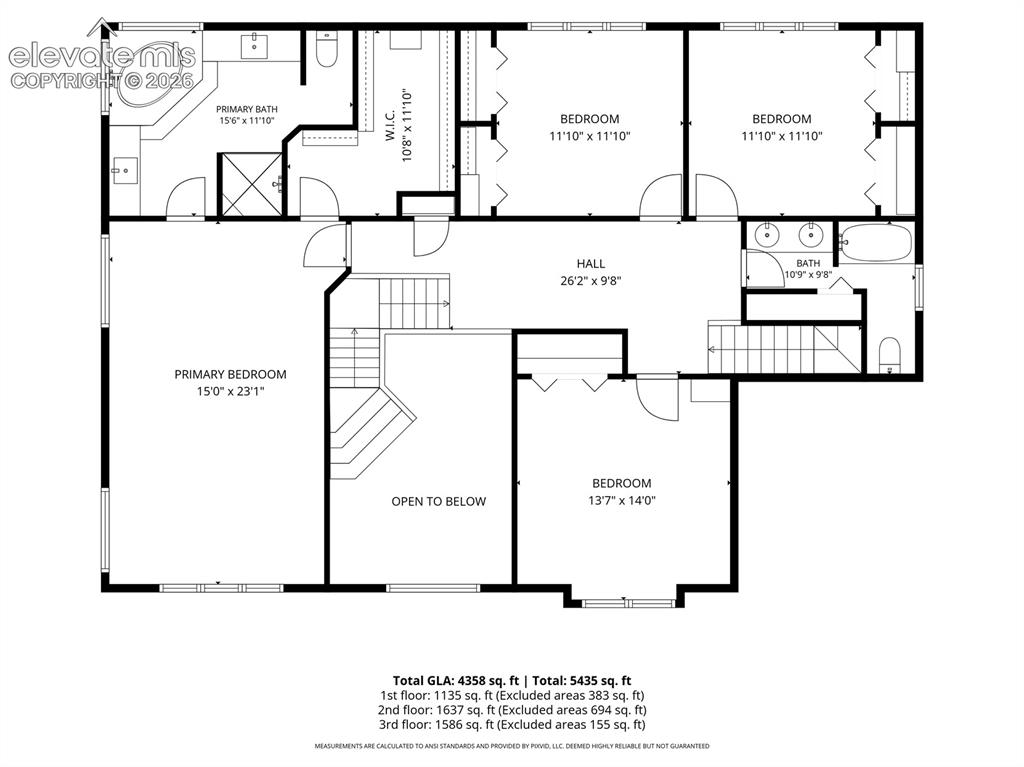 Image 49 of 50: Upper Level Floor Plan!