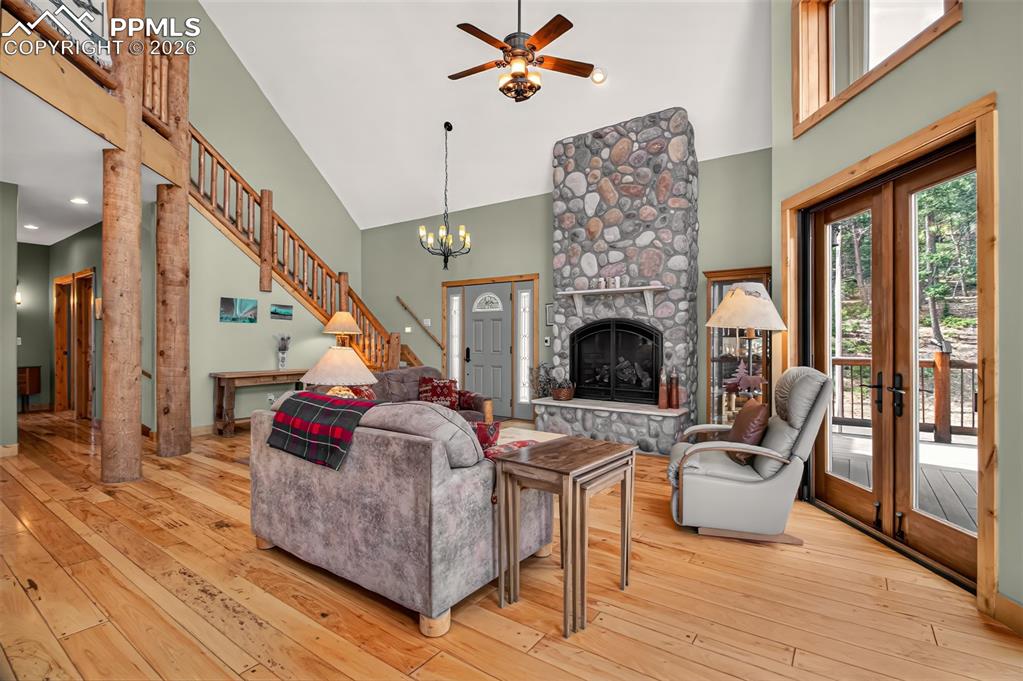 Image 7 of 48: Wrap around deck with a walk out from the great room