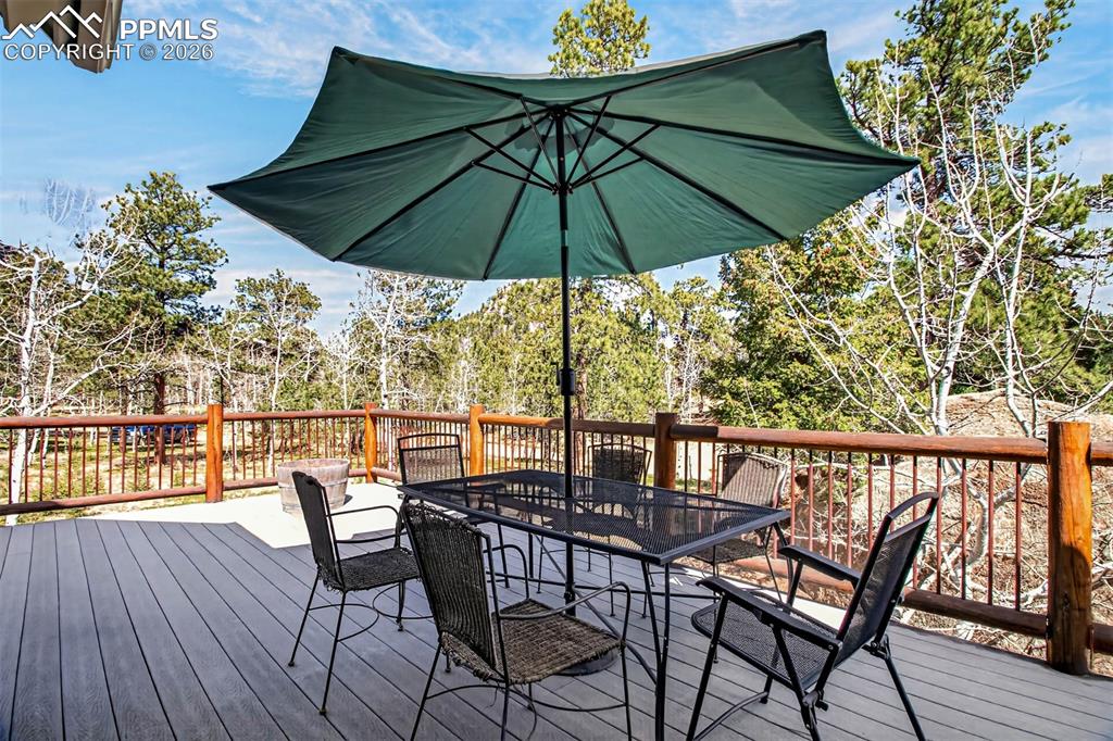 Image 9 of 48: Views from wrap around deck