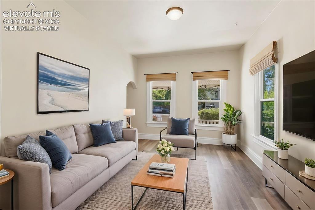 Image 6 of 38: Virtually staged Living Room