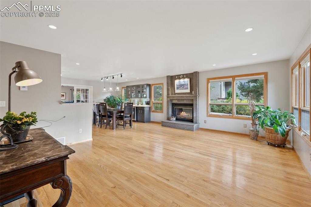Image 4 of 50: View from Entry Into The Living Room, Dining Room
