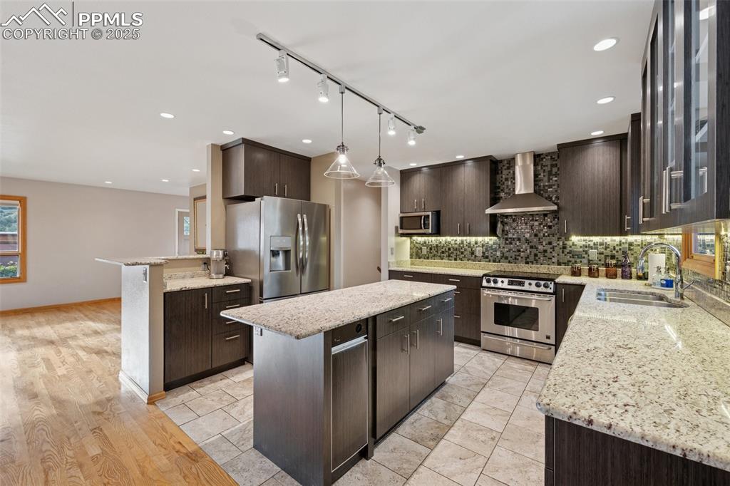 Image 5 of 50: View Of Prep Area Of The Kitchen Towards Living Room