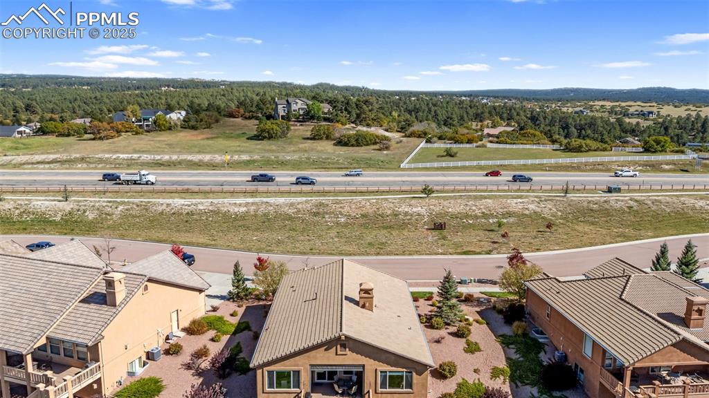 Image 47 of 50: Drone / aerial view of a heavily wooded area