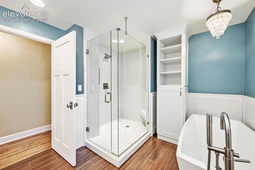 Image 15 of 41: Gorgeous and spacious custom primary bathroom with all the best in appointm