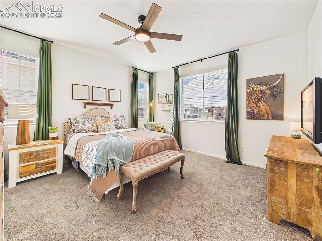 Image 24 of 50: Primary Suite – Generously sized primary suite with elegant finishes and re