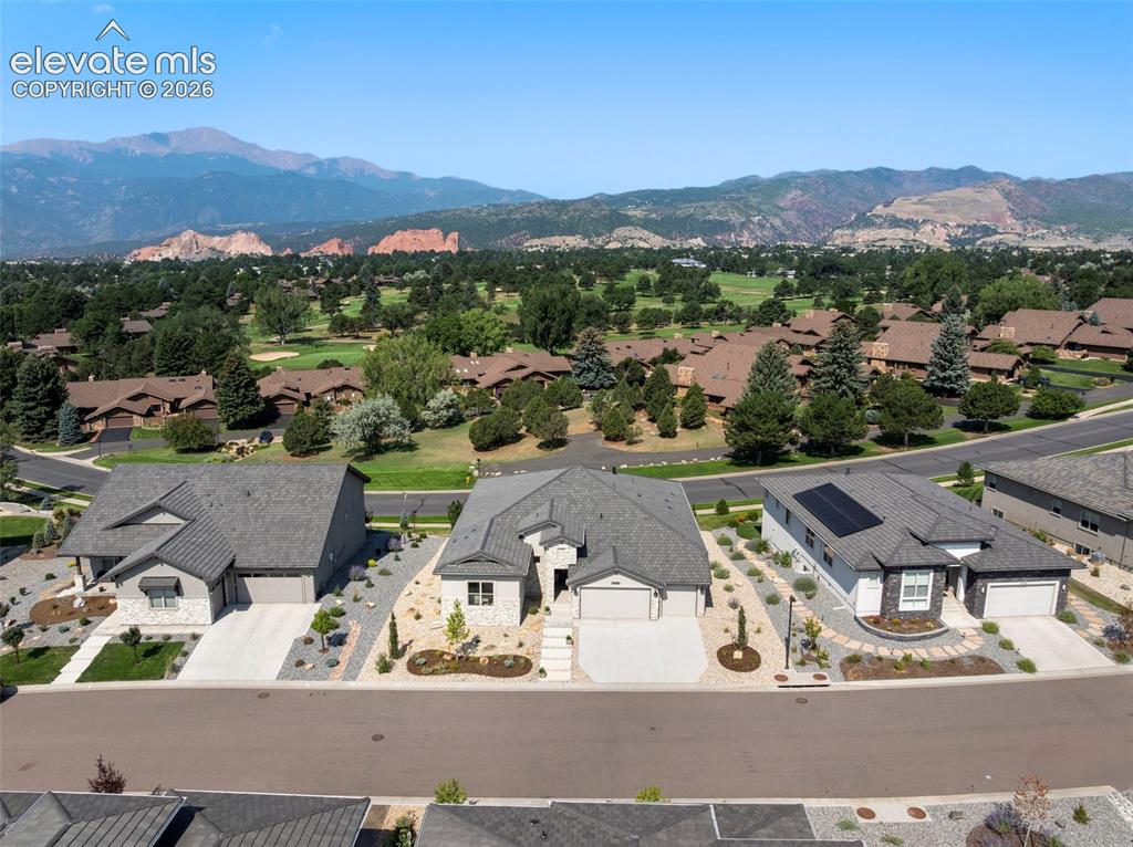 Image 3 of 50: Contemporary-style residence with spectacular mountain and Pikes Peak views
