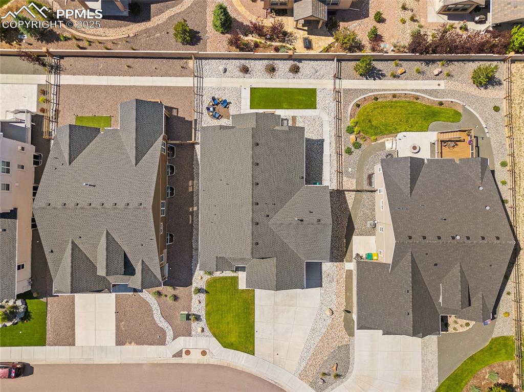 Image 29 of 41: Aerial perspective of suburban area