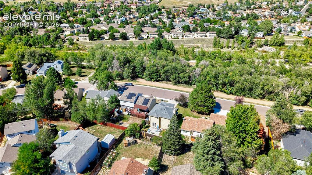 Image 33 of 48: Aerial View of Back of the Home