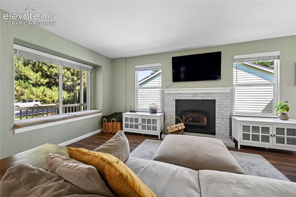Image 4 of 48: Gas Fireplace in the Living Room