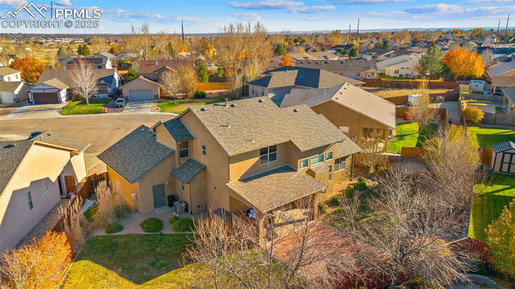 Image 39 of 41: Aerial perspective of suburban area