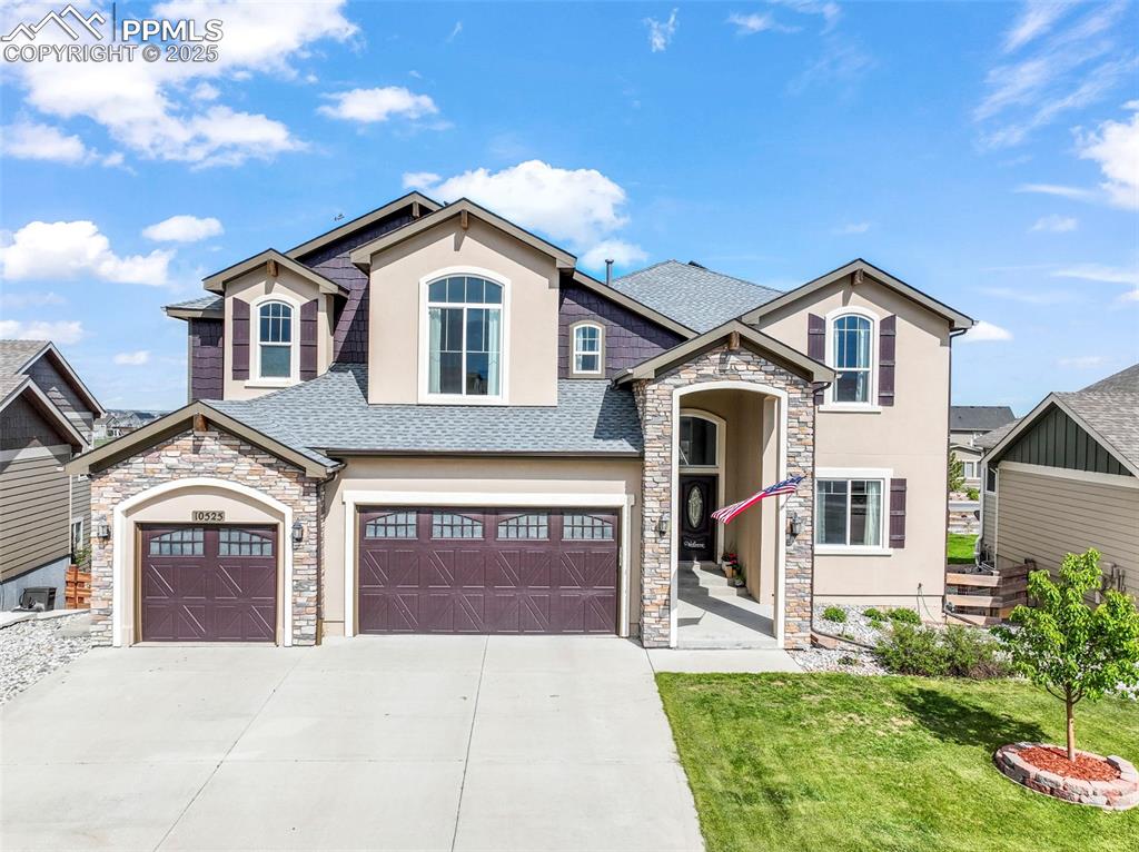 Caption: Front of home