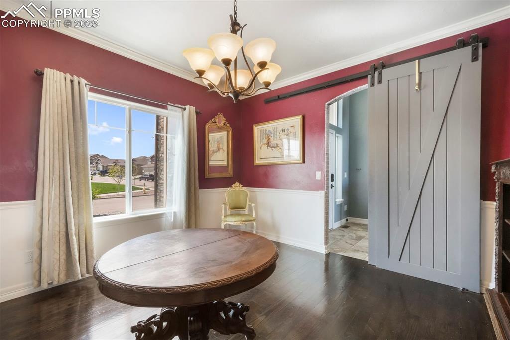 Image 3 of 50: Dining area with access to butlers pantry and kitchen