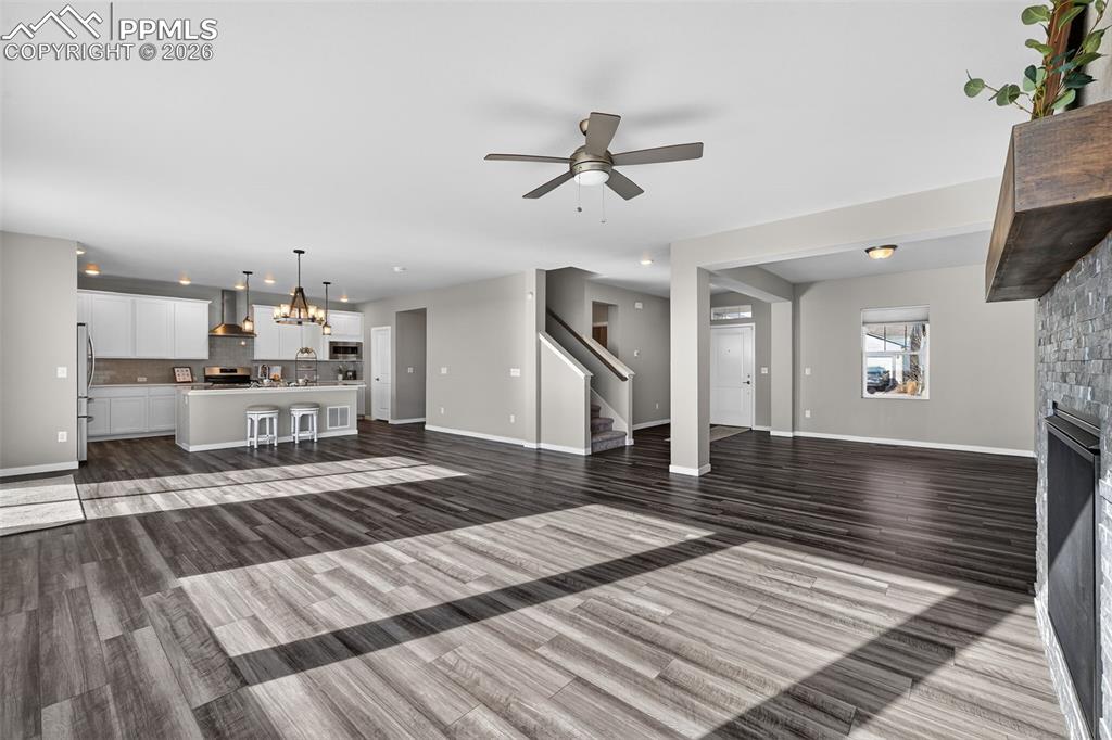 Image 6 of 46: Living Room, Dining Nook and Kitchen