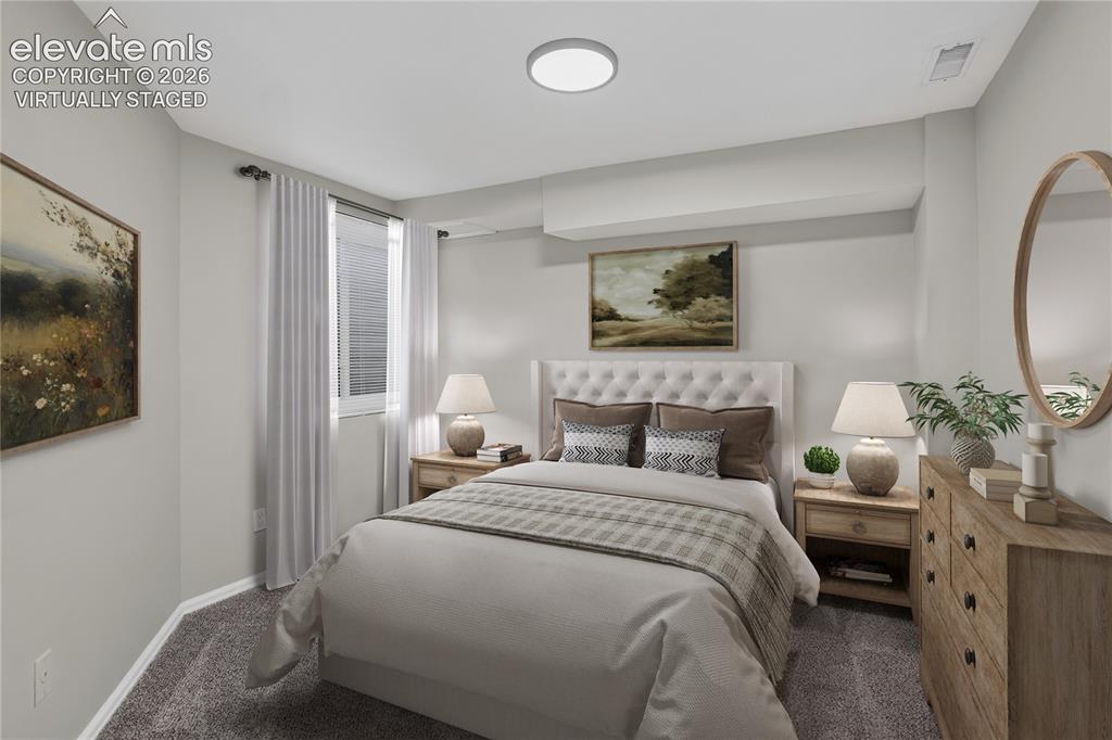 Image 38 of 44: 3rd Bedroom - Virtually Staged with Queen Bed