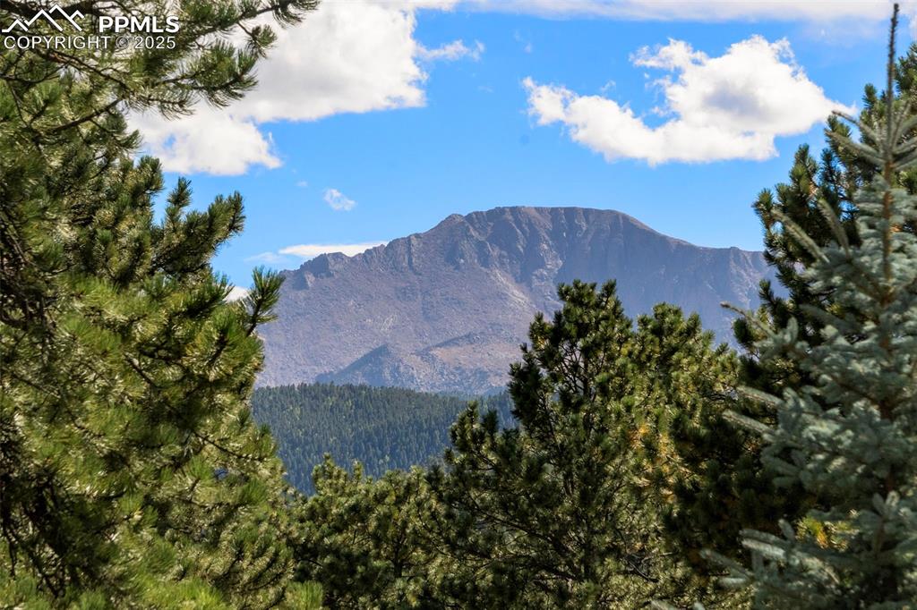 Image 13 of 46: Mountain view from living room and kitchen