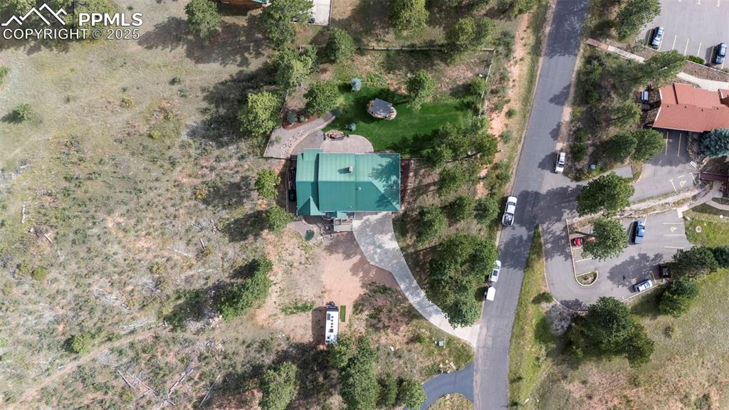 Image 44 of 46: Aerial view of property and surrounding area