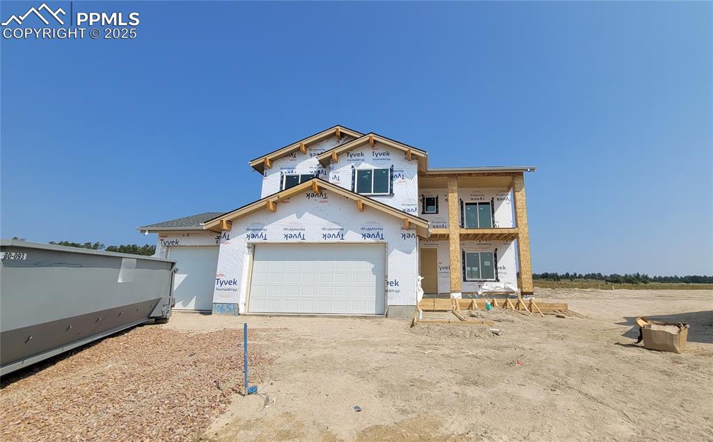 Caption: Kingsbridge-Craftsman Elevation-3 Car Garage-Unfinished Basement with 9