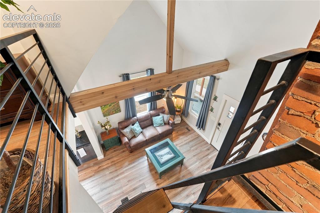 Image 18 of 50: View from unique loft space. 