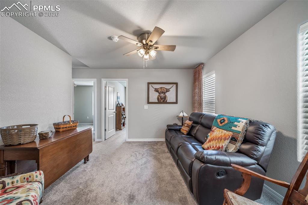 Image 23 of 45: Upstairs loft is great for relaxing after a long day. It could be a game ro