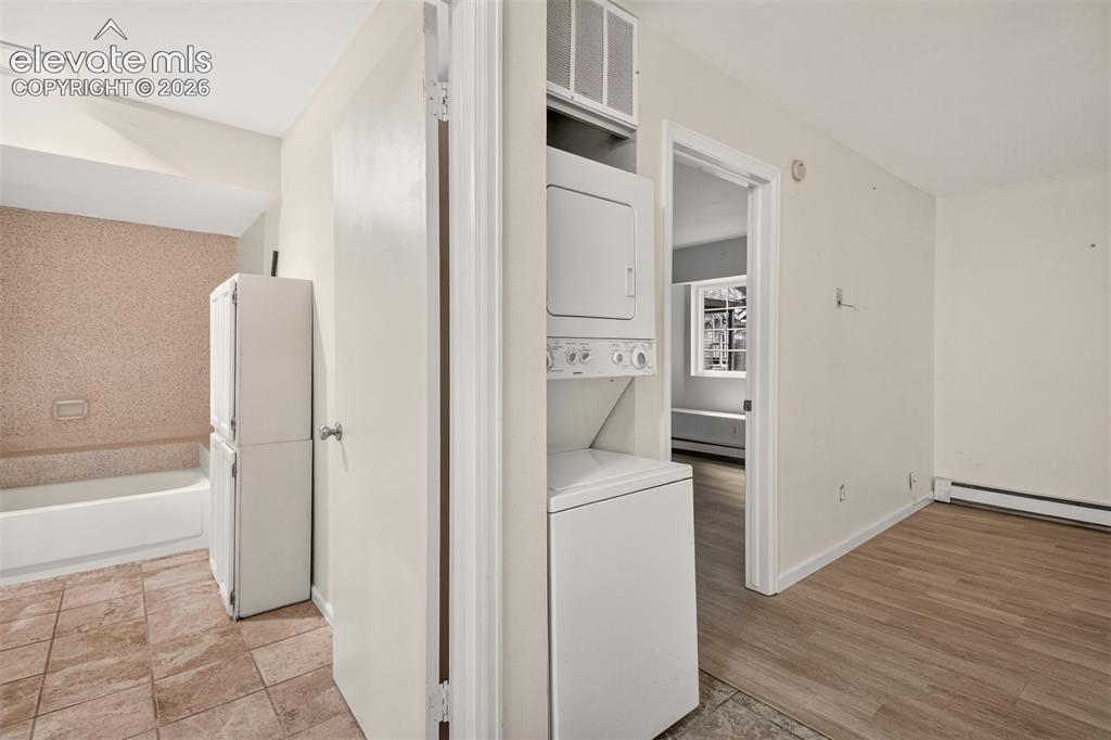 Image 10 of 17: Wonderful to have your own stackable washer and dryer included