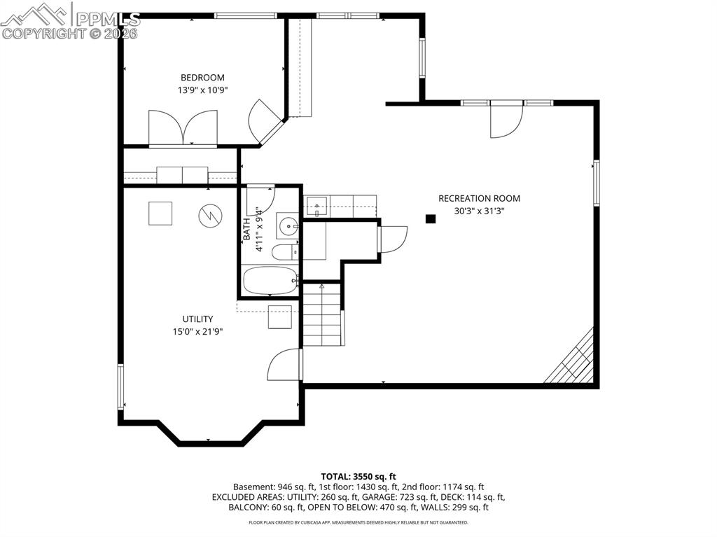 Image 50 of 50: Basement floor plan