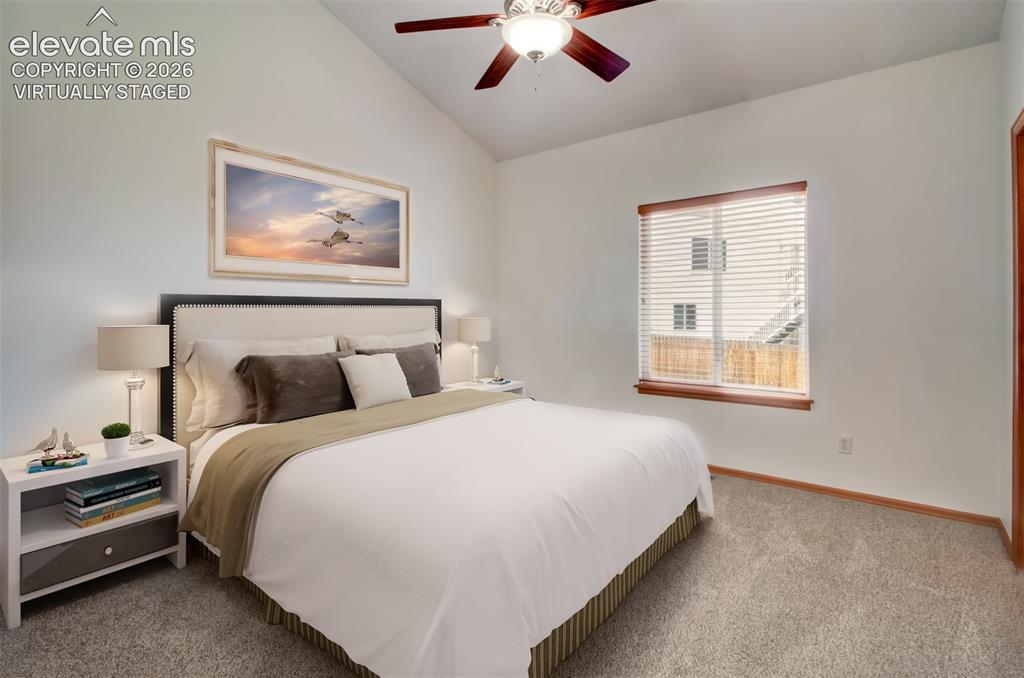 Image 16 of 37: Virtually Staged primary bedroom.