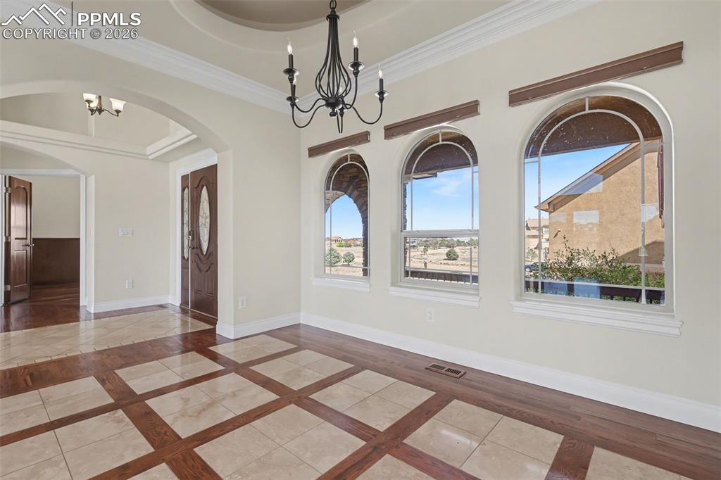 Image 10 of 50: Wood and Marble Inlay