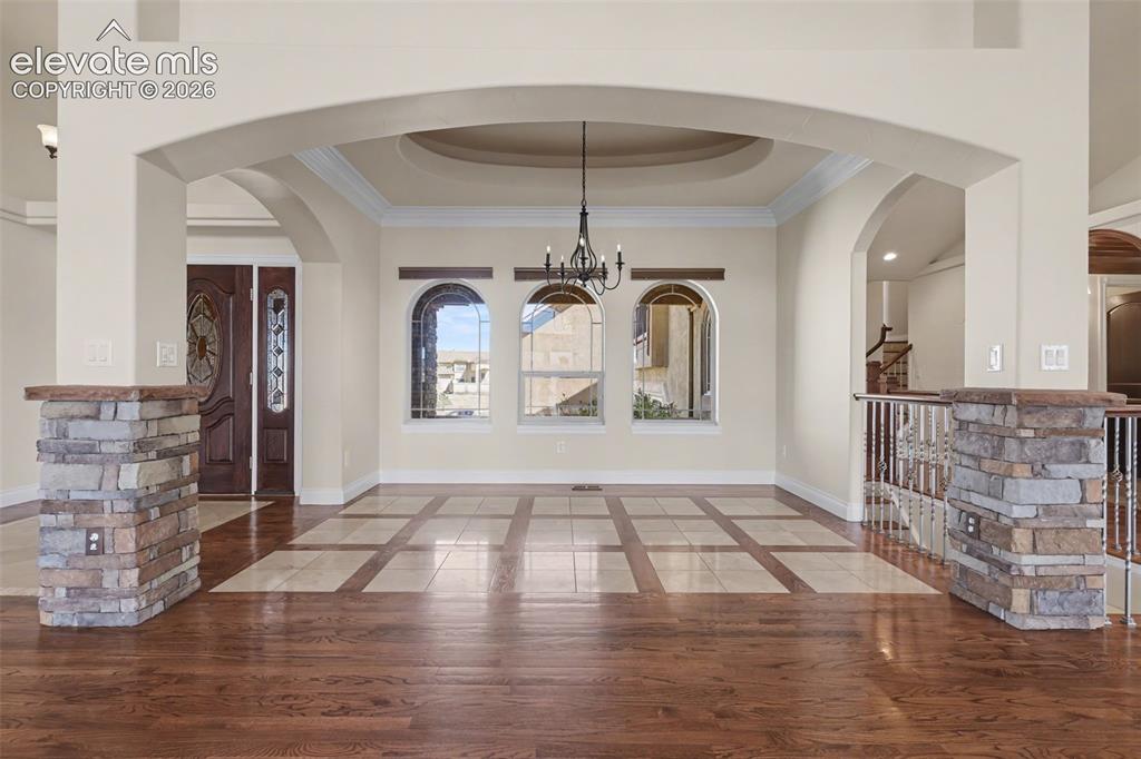 Image 10 of 50: Wood and Marble Inlay