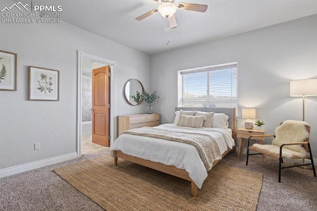 Image 39 of 50: Virtually Staged - Basement Bedrooms w/Jack N Jill Bathroom