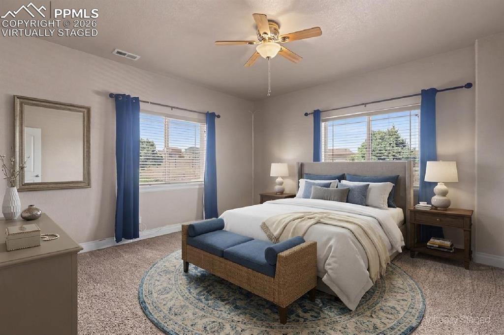 Image 41 of 50: Virtually Staged - Basement Bedrooms w/Jack N Jill Bathroom