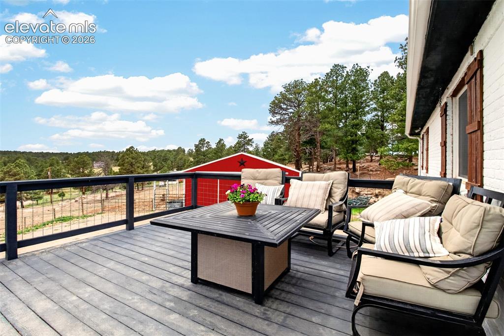 Image 40 of 50: Side Deck with Phenomenal Pikes Peak Views!