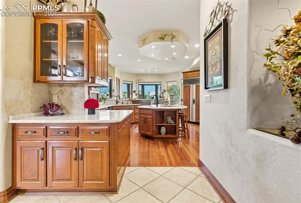 Image 19 of 50: custom Cherry cabinetry 