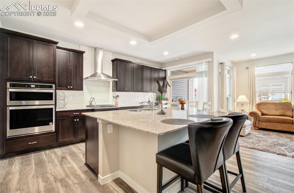 Image 12 of 39: Large island in the gourmet kitchen.