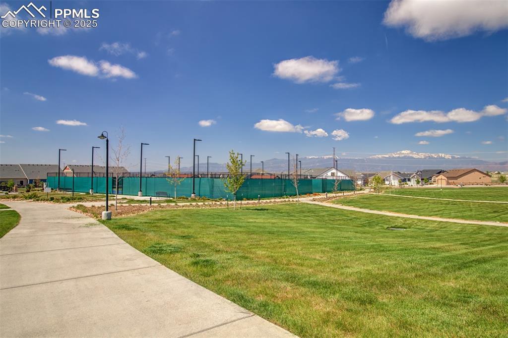 Image 37 of 39: Community Grounds in the Retreat neighborhood. Dog Park, Bocci Ball area,