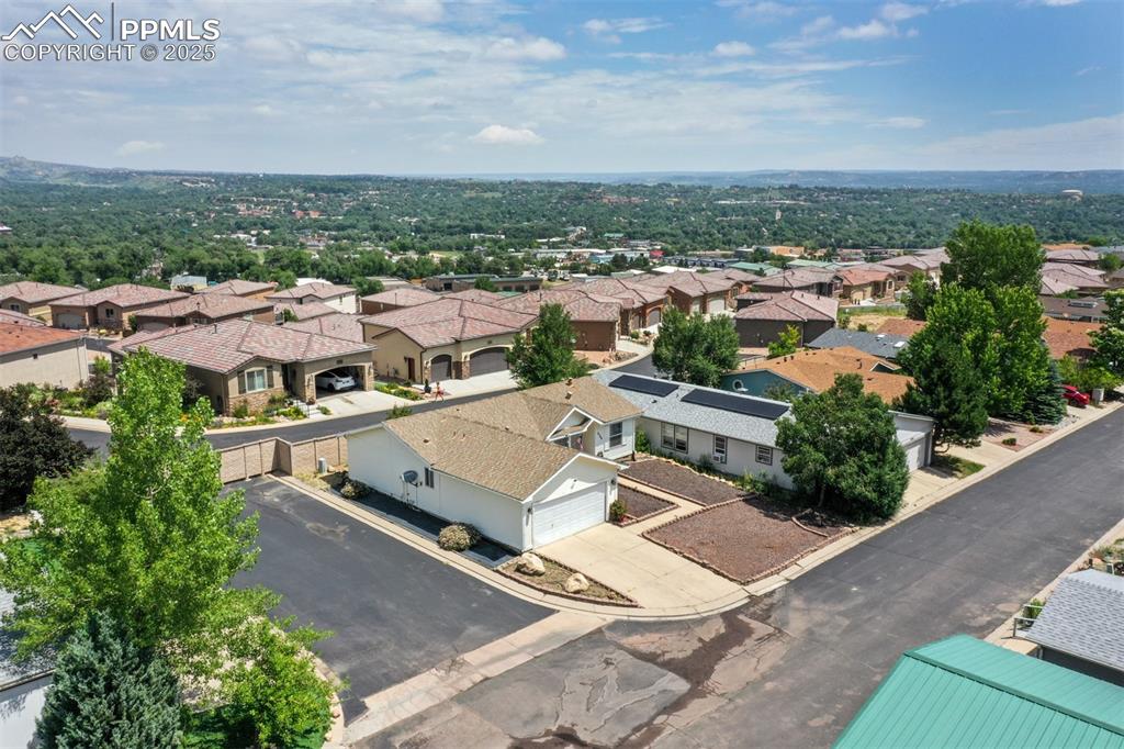 Image 28 of 31: Aerial perspective of suburban area