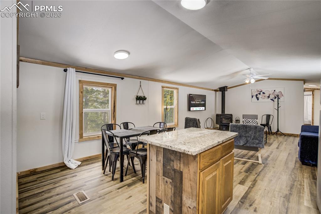 Image 42 of 42: ADU - Photo taken from the kitchen showing the dining and loving area