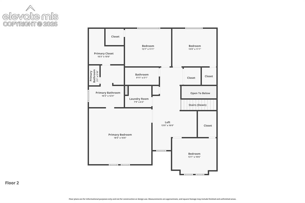 Image 40 of 42: Upper level floor plan