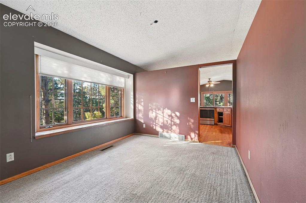 Image 18 of 47: Wall-to-wall carpeting and a wide window with a wood-trimmed sill