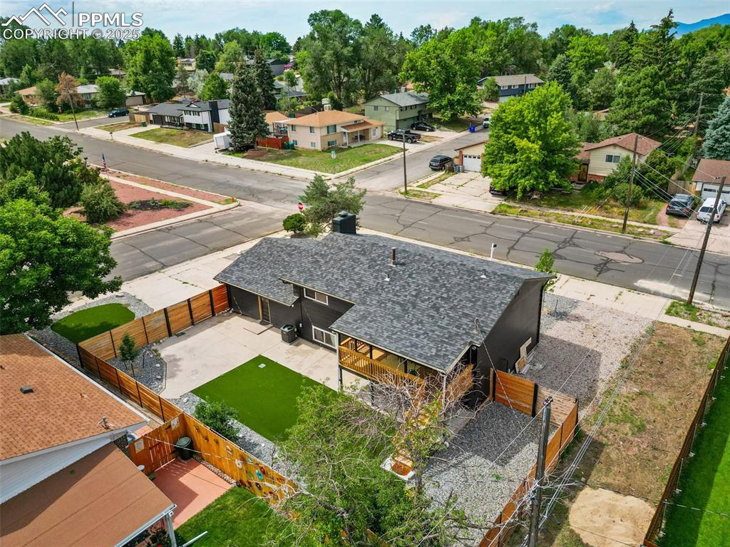 Image 38 of 38: Aerial perspective of suburban area