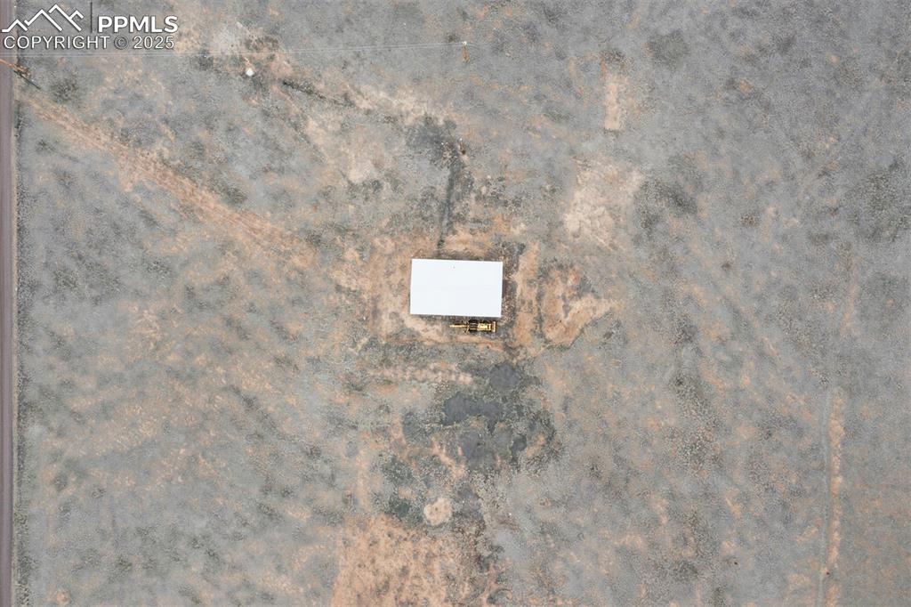 Image 27 of 30: Aerial view showing top of 30 x 50 barn/garage/workshop