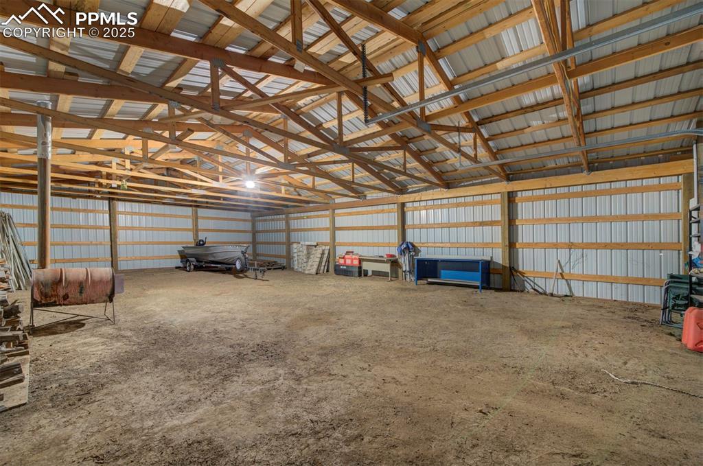 Image 5 of 30: Inside view of 30 x 50 barn/garage/workshop