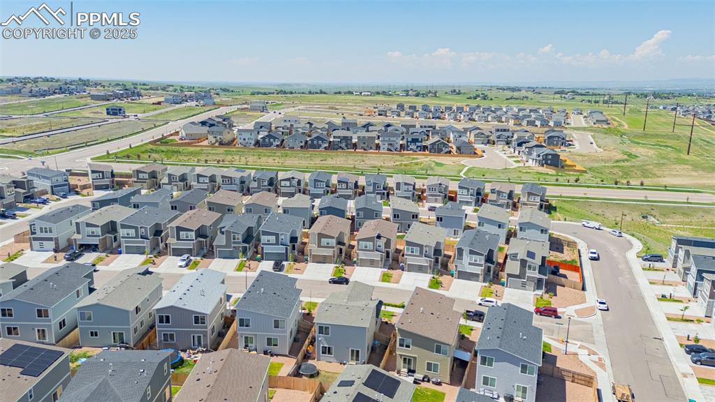 Image 30 of 35: Aerial perspective of suburban area