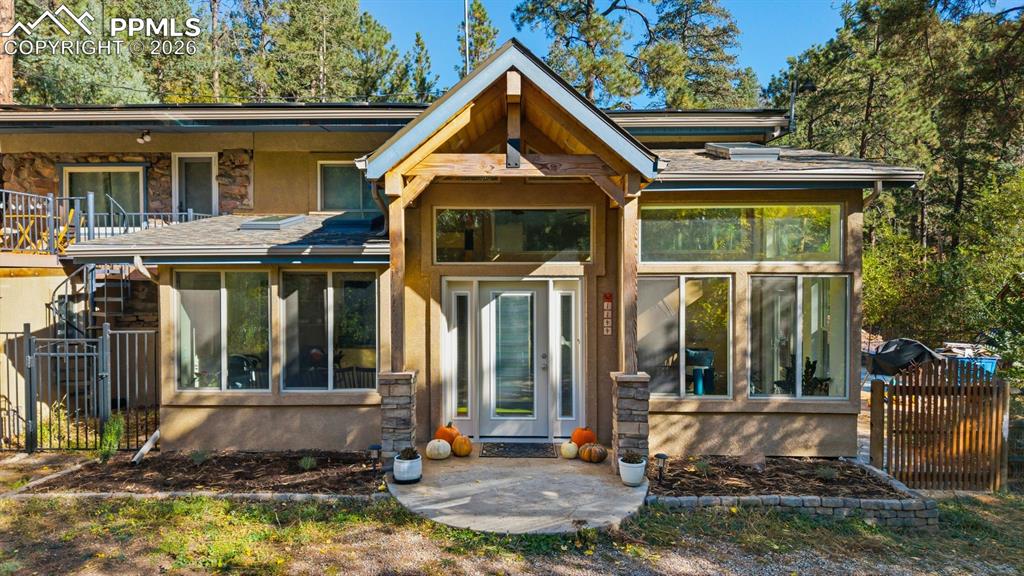 Caption: Front of Structure