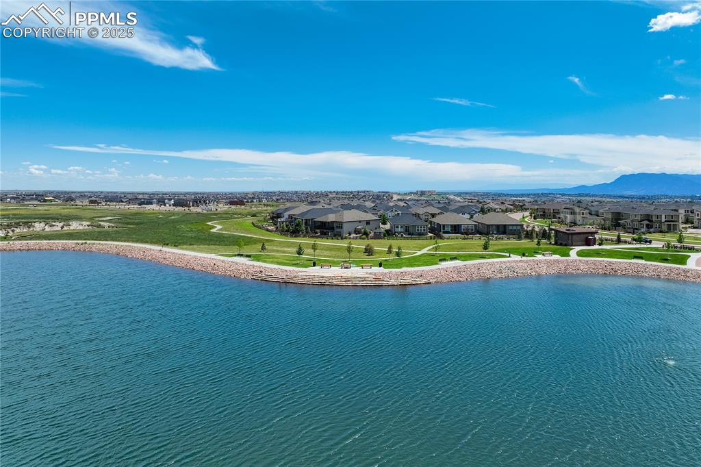 Image 44 of 50: Aerial view of a nearby body of water