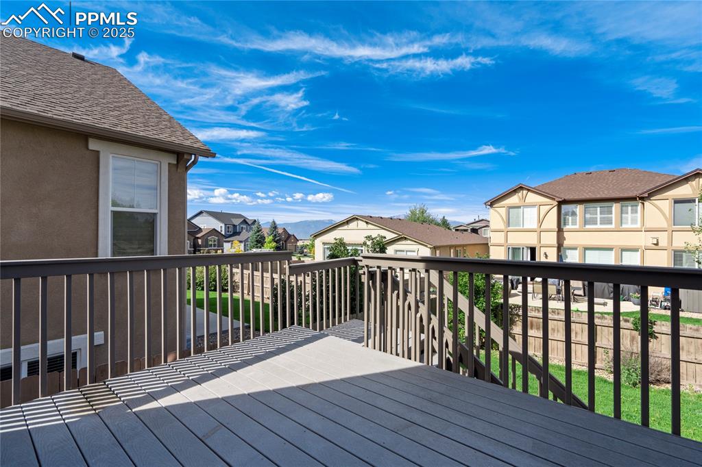 Image 8 of 50: Deck with a residential view