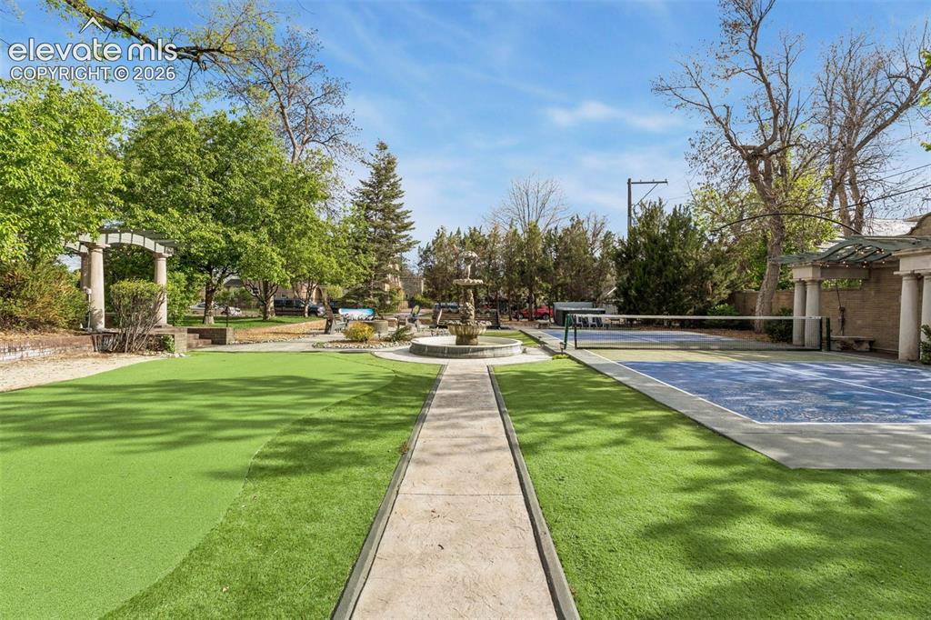 Image 34 of 50: Pickleball court, large putting green.