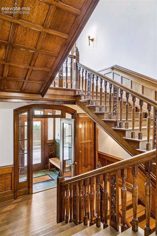 Image 4 of 50: Incredible original grand staircase