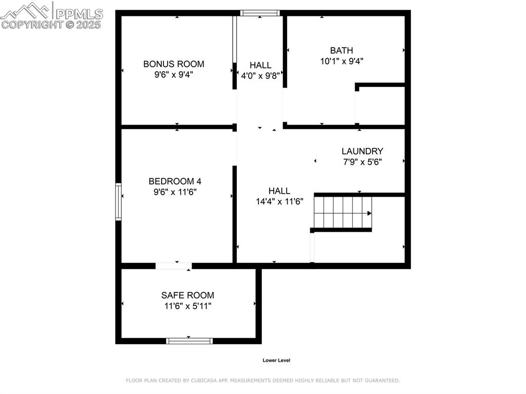 Image 44 of 45: Lower level floor plan