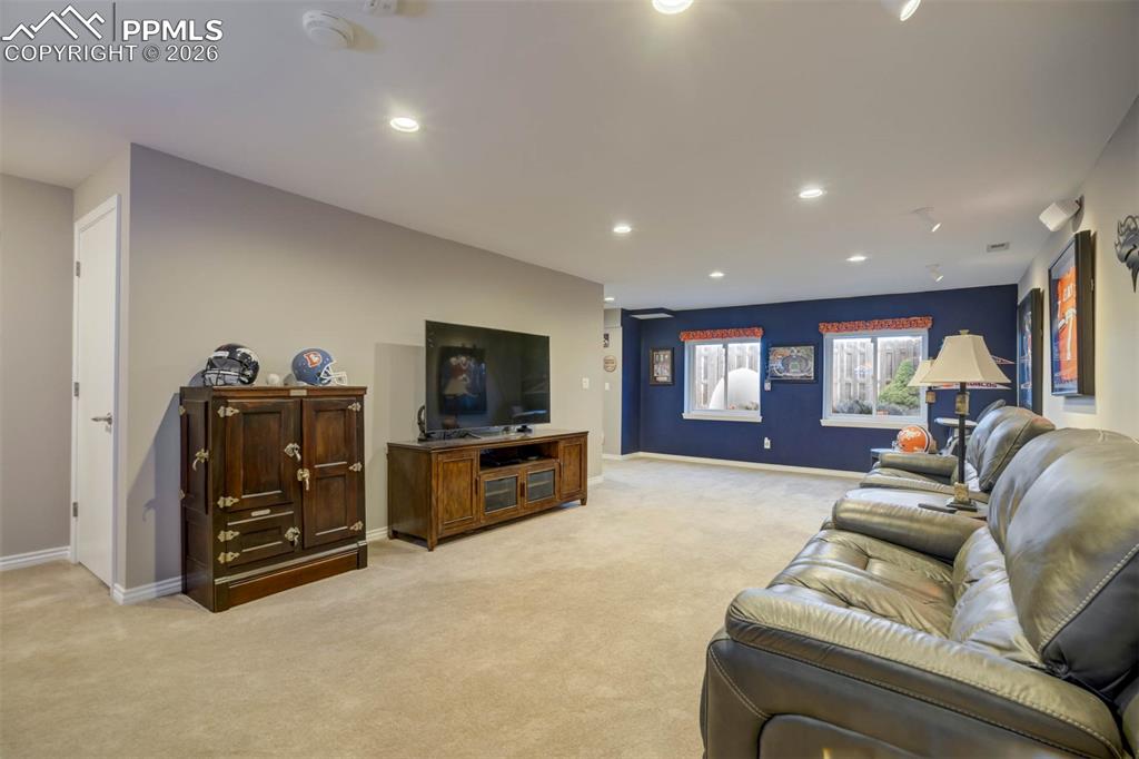 Image 36 of 50: A view of the Family Room from the Wet Bar area.